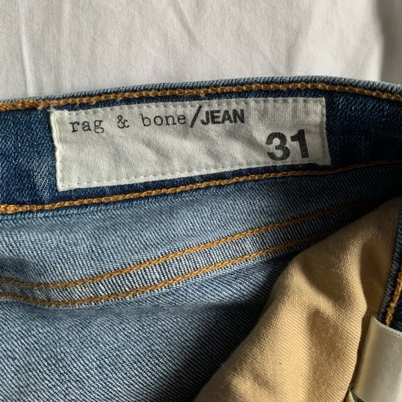 Rag & bone light wash ripped jeans. - Picture 2 of 3